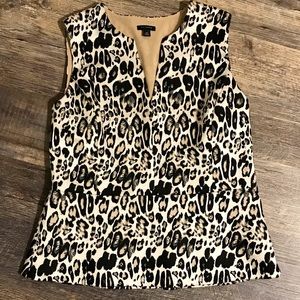 ANN TAYLOR | Animal Print Structured Peplum Sz 10
